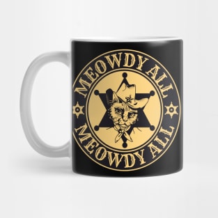 Meowdy Texas Cowboy Cat Mug